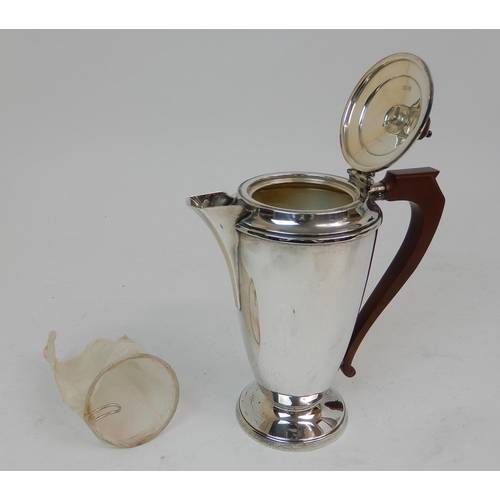 171 - A THREE PIECE SILVER CAFE AU LAIT SET