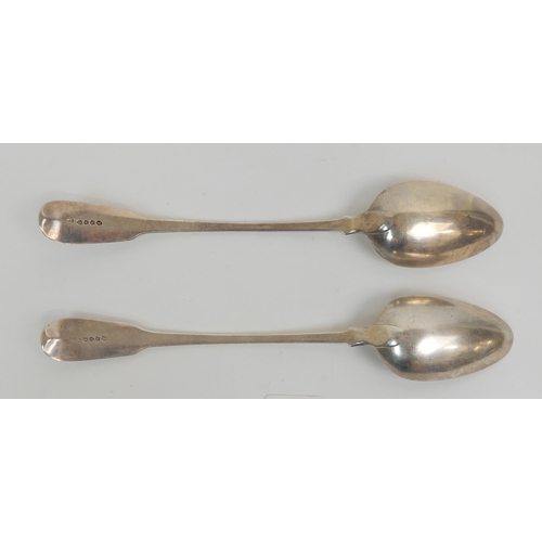 175 - A PAIR OF SILVER BASTING SPOONS