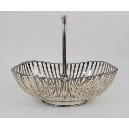 176 - A SILVER SWING HANDLED BREAD BASKET