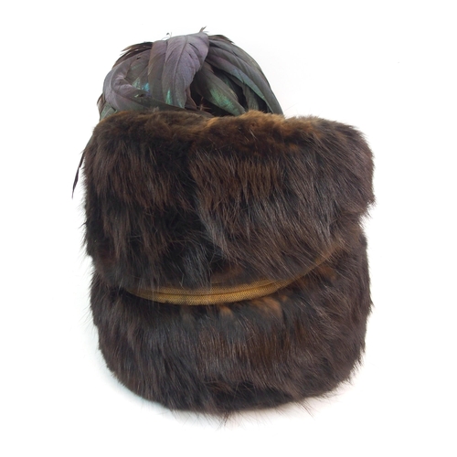 255 - A BRITISH HUSSAR OFFICER'S FUR BUSBY