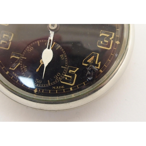 261 - A ROLEX MILITARY ISSUE NICKEL CASED POCKET WATCH