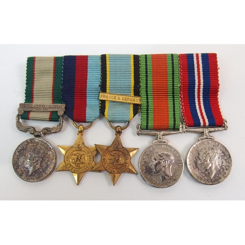 262 - A WWII INDIA SERVICE MEDAL GROUP OF FIVE