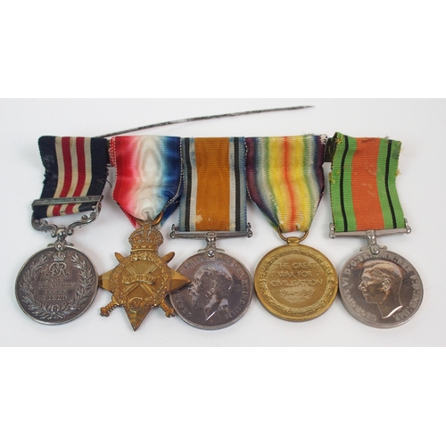 284 - A WWI MILITARY MEDAL AND BAR