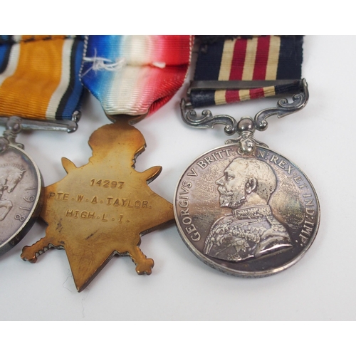 284 - A WWI MILITARY MEDAL AND BAR