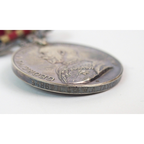 284 - A WWI MILITARY MEDAL AND BAR