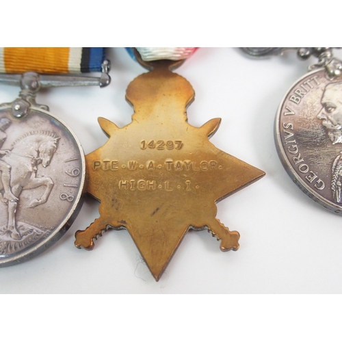 284 - A WWI MILITARY MEDAL AND BAR