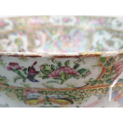 31 - A CANTONESE FAMILLE ROSE PUNCH BOWL