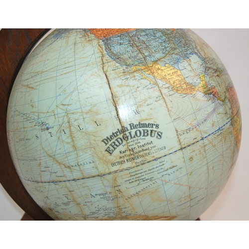 342 - A DIETRICH REIMERS ERDGLOBUS TERRESTRIAL GLOBE