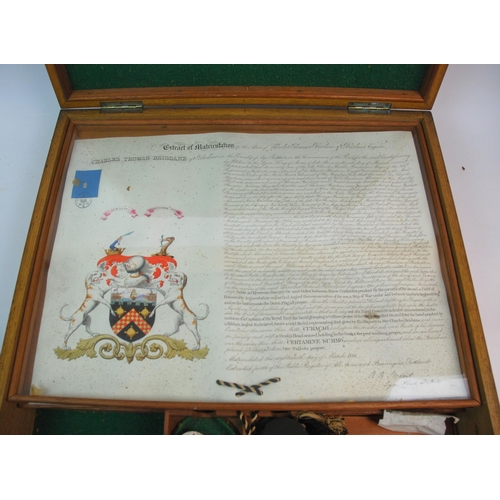 343 - AN EXTRACT OF MATRICULATION OF THE ARMS OF CHARLES THOMAS BRISBANE OF BRISBANE