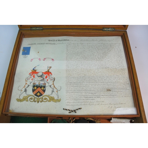 343 - AN EXTRACT OF MATRICULATION OF THE ARMS OF CHARLES THOMAS BRISBANE OF BRISBANE