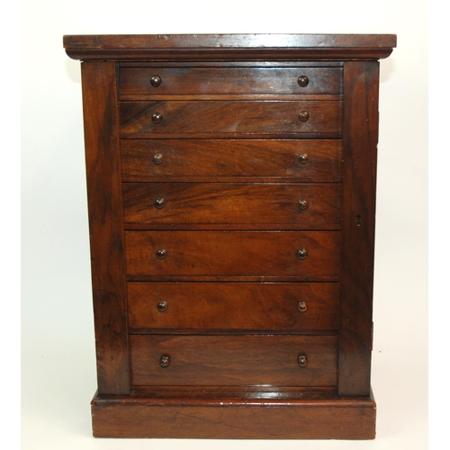 348 - A VICTORIAN MAHOGANY GRADUATED SEVEN DRAWER COLLECTORS CABINET