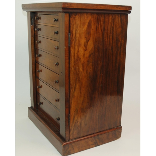 348 - A VICTORIAN MAHOGANY GRADUATED SEVEN DRAWER COLLECTORS CABINET