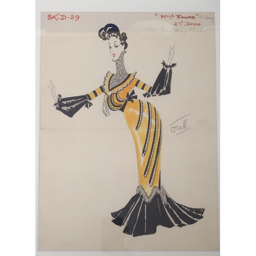 358 - ostume House copiesA COLLECTION OF HAND DRAWN COSTUME DESIGNS BY DORIS ZINKEISEN FOR THE DRURY LANE ... 