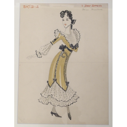 358 - ostume House copiesA COLLECTION OF HAND DRAWN COSTUME DESIGNS BY DORIS ZINKEISEN FOR THE DRURY LANE ... 