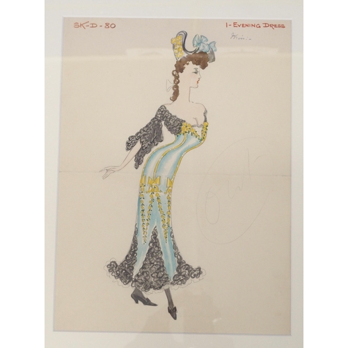 358 - ostume House copiesA COLLECTION OF HAND DRAWN COSTUME DESIGNS BY DORIS ZINKEISEN FOR THE DRURY LANE ... 