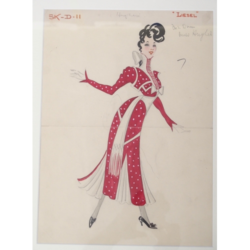 358 - ostume House copiesA COLLECTION OF HAND DRAWN COSTUME DESIGNS BY DORIS ZINKEISEN FOR THE DRURY LANE ... 