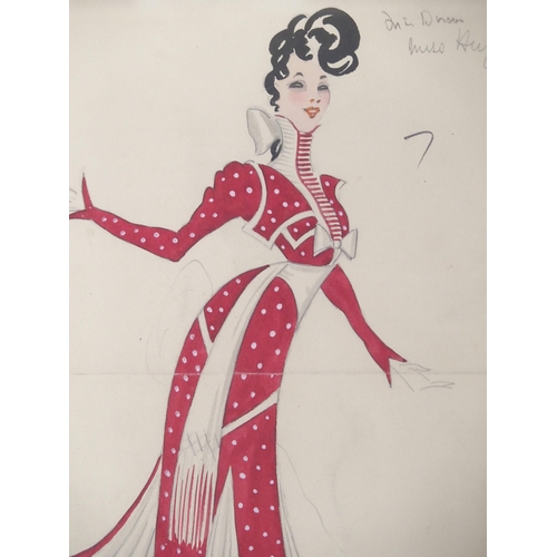 358 - ostume House copiesA COLLECTION OF HAND DRAWN COSTUME DESIGNS BY DORIS ZINKEISEN FOR THE DRURY LANE ... 