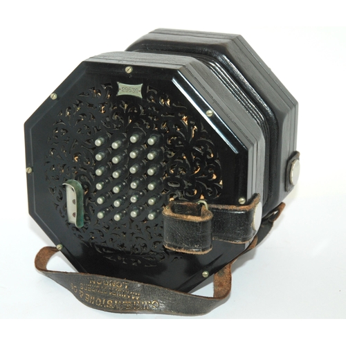 364 - A FORTY-EIGHT BUTTON WHEATSTONE CONCERTINA