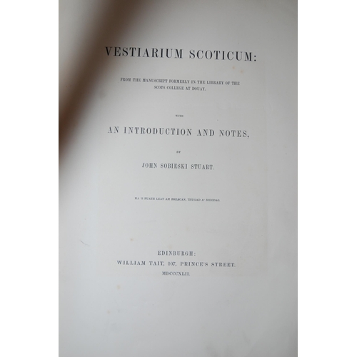 367 - VESTIARIUM SCOTICUM: AN INTRODUCTION AND NOTES BY JOHN SOBIESKI STUART