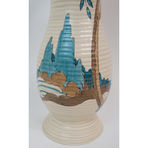 536 - A CLARICE CLIFF MOWCOP PATTERN VASE