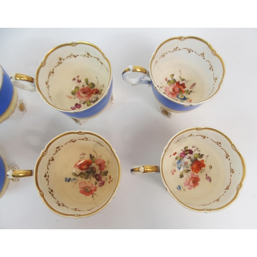 540 - A 19TH CENTURY ENGLISH SOFT PASTE PORCELAIN TEA AND COFFEE/CHOCOLATE SERVICE