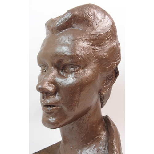 541 - A PLASTER BUST OF A WOMAN