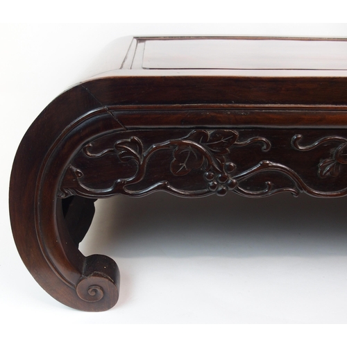 63 - A CHINESE HARDWOOD KANG (TABLE)