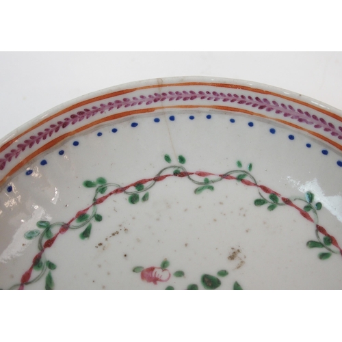 72 - FIVE CHINESE EXPORT RICE BOWLS AND SAUCERS