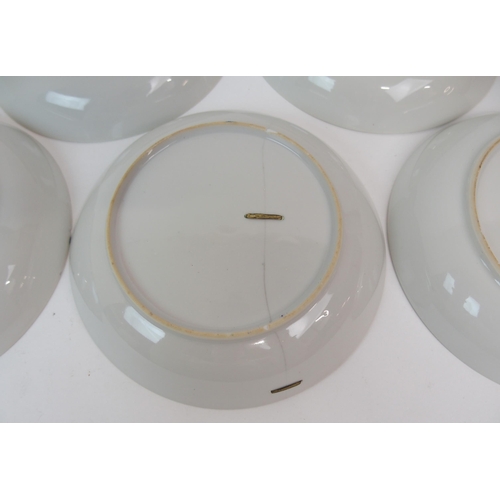 72 - FIVE CHINESE EXPORT RICE BOWLS AND SAUCERS