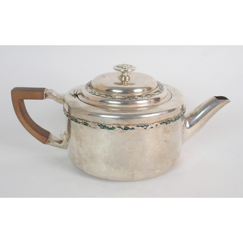 153 - A SILVER HOT MILK JUG