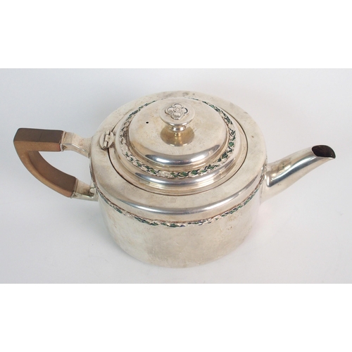 153 - A SILVER HOT MILK JUG