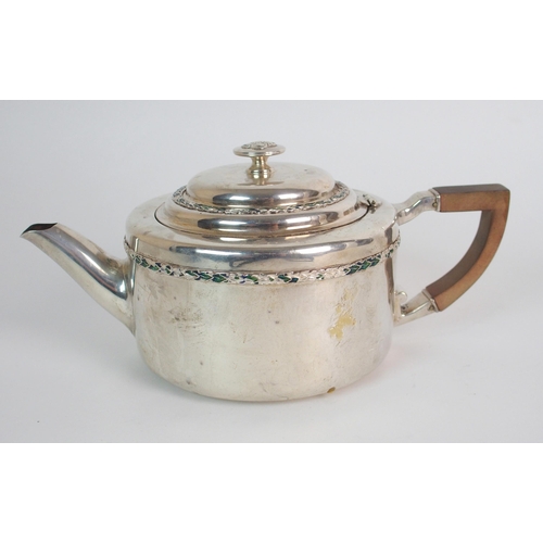 153 - A SILVER HOT MILK JUG