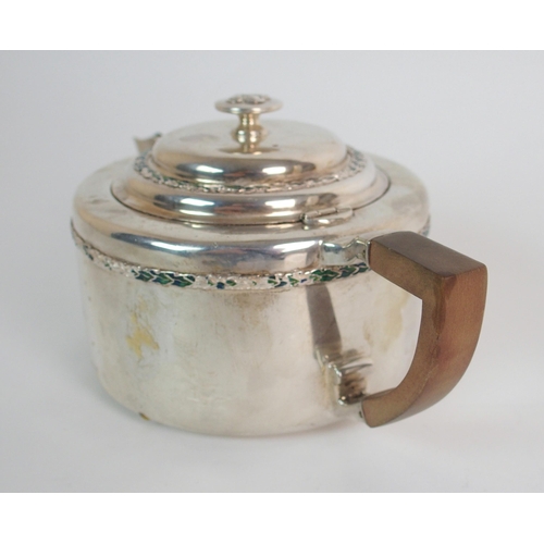 153 - A SILVER HOT MILK JUG