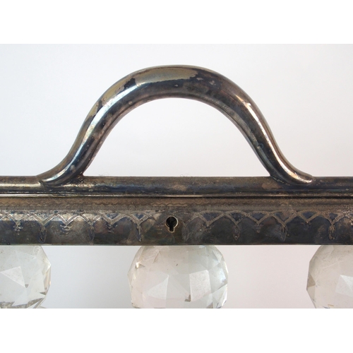 173 - AN EDWARDIAN SILVER MOUNTED EASEL MIRROR