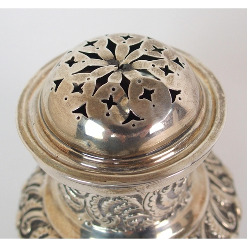 182 - AN 18TH CENTURY SILVER WINE COASTER