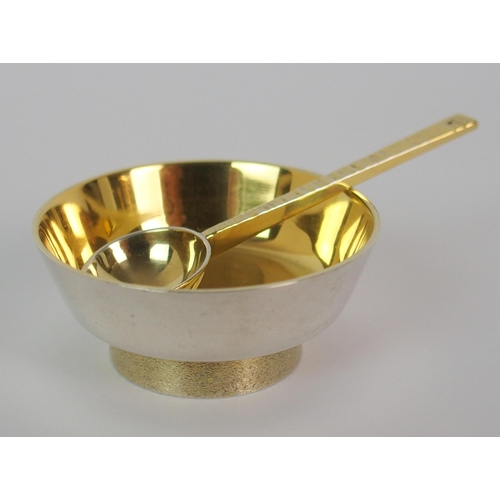 209 - A SILVER CADDY SPOON