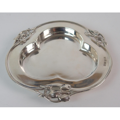 211 - A SILVER THREE-PIECE TEA SERVICE