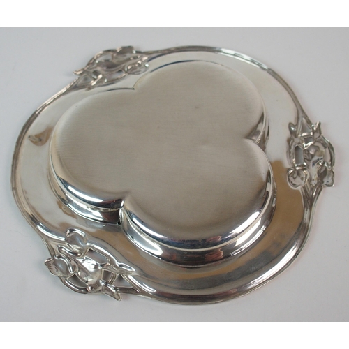 211 - A SILVER THREE-PIECE TEA SERVICE