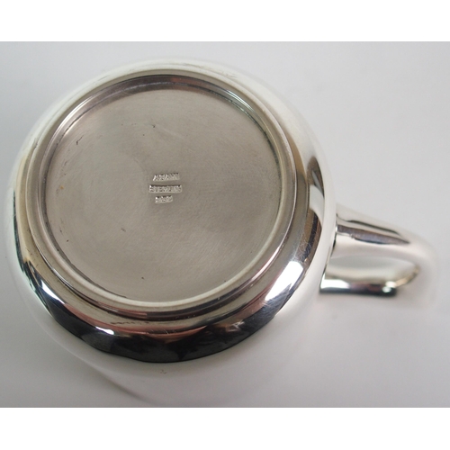 211 - A SILVER THREE-PIECE TEA SERVICE