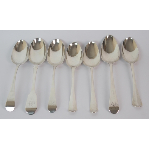 221 - A SET OF SIX SILVER DINNER FORKS