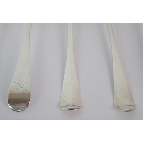 221 - A SET OF SIX SILVER DINNER FORKS