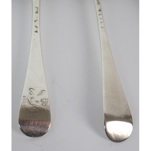 221 - A SET OF SIX SILVER DINNER FORKS