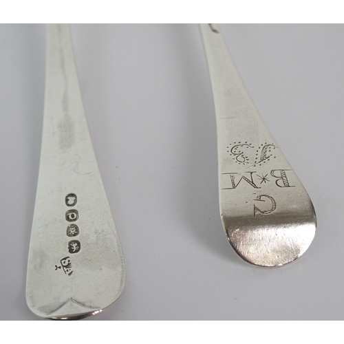 221 - A SET OF SIX SILVER DINNER FORKS