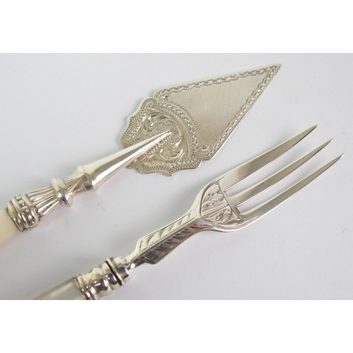 224 - A PAIR OF 18TH CENTURY SILVER BASTING SPOONS