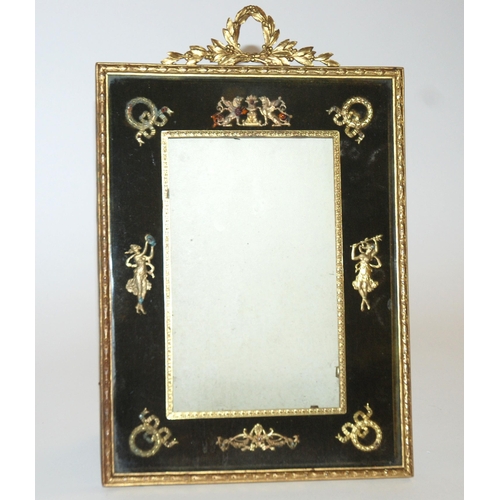 404 - A VICTORIAN GILT-METAL AND MOTHER OF PEARL INLAID STATIONERY BOX