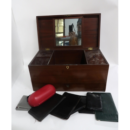 107 - A GEORGIAN MAHOGANY JEWELLERY BOX