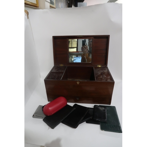 107 - A GEORGIAN MAHOGANY JEWELLERY BOX