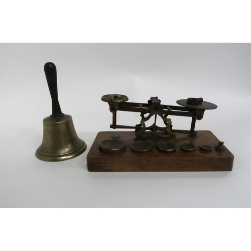 75 - A PAIR OF BRASS POSTAL SCALES