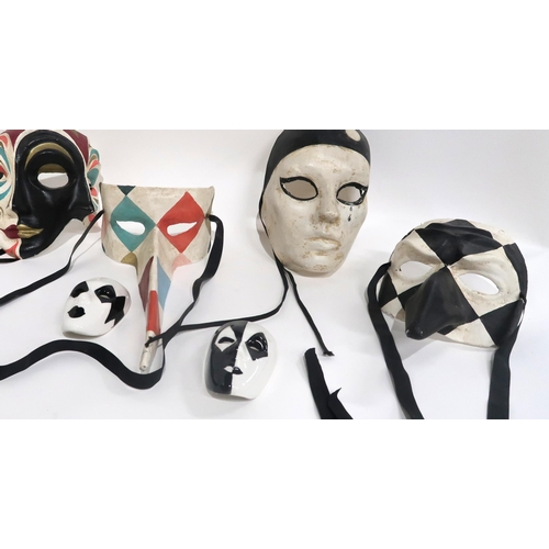 81 - FOUR VENETIAN PAPIER MACHE MASKS