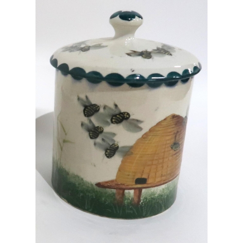 83 - A WEMYSS WARE HONEY POT AND COVER